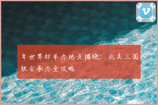 年世界杯举办地点揭晓：北美三国联合承办全攻略
